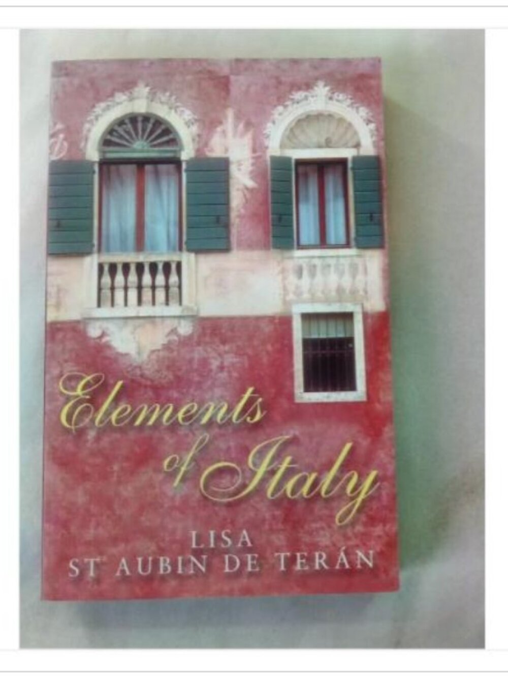 Elements of Italy Lisa St Aubin de Terán 2002 Paperback Book Vintage Novel Read